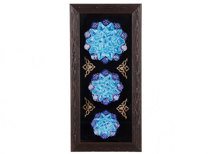 بشقاب میناکاری قاب دار