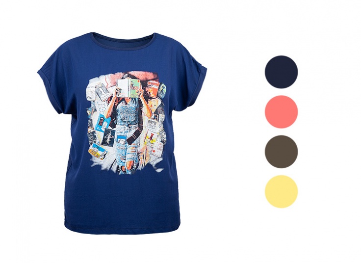 تیشرت زنانه Girl & Book