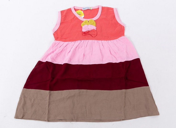 سارافون دخترانه پرچمی پاپیون دار