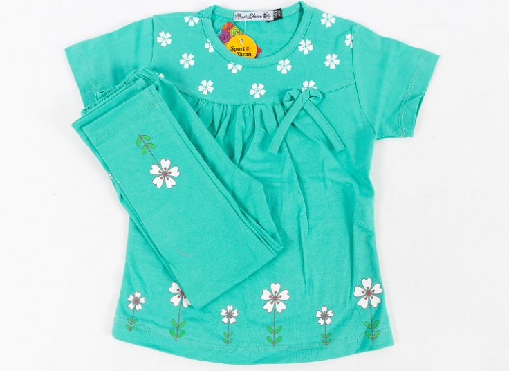 تیشرت شلوار دخترانه طرح گل