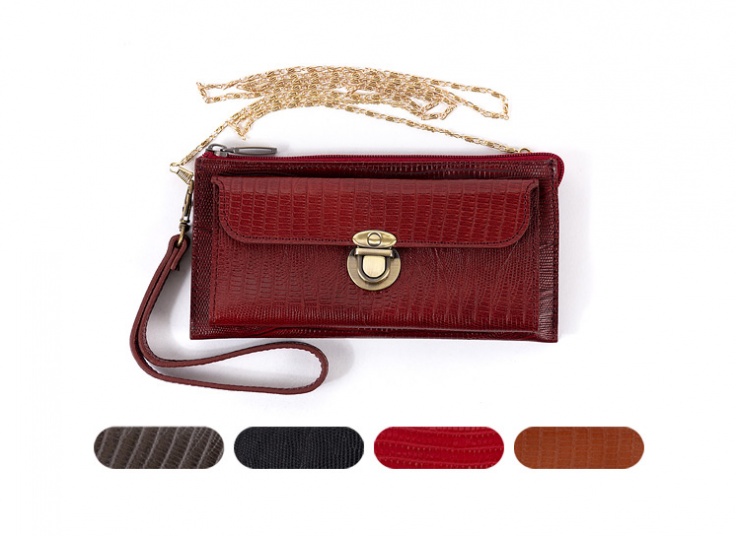 کیف دستی دوشی چرم زنانه طرح لزار