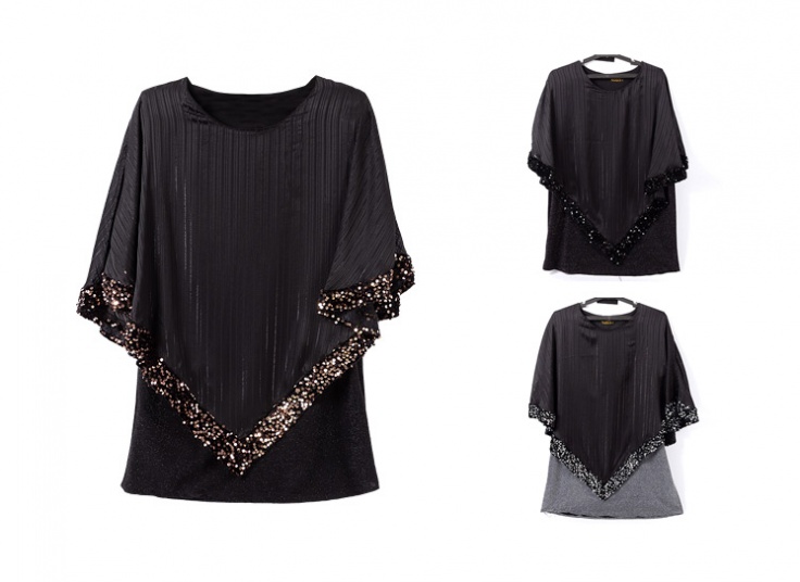 شومیز مجلسی زیر و رو پولکی