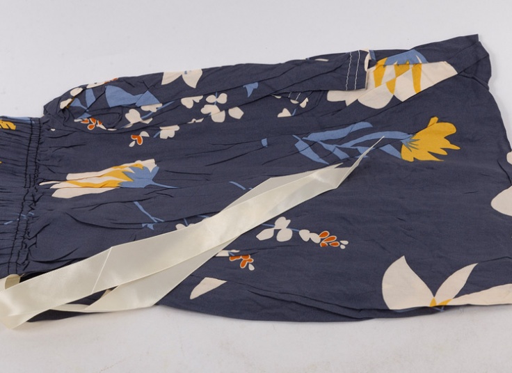 شلوار نخی گلدار PR