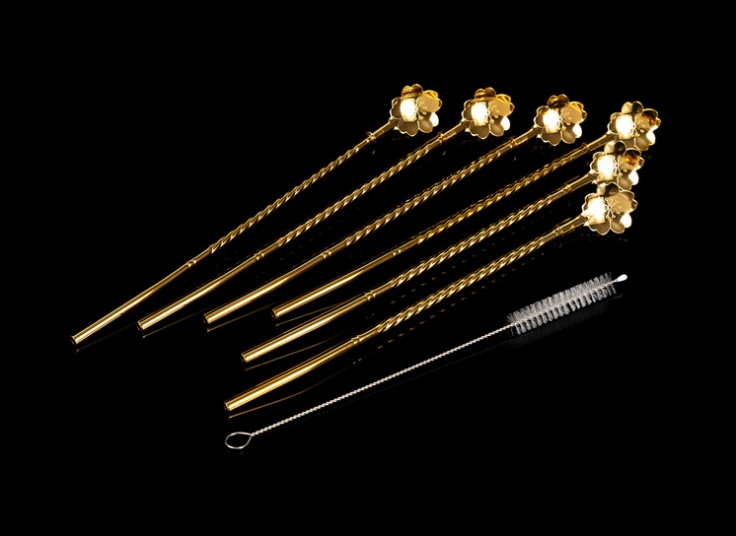 قاشق شربت خوری مدل نی دار