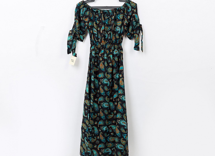 پیراهن ساحلی یقه قایقی