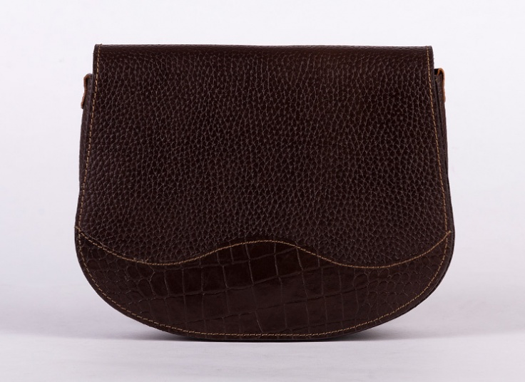 کیف دوشی چرم طبیعی زنانه Saddle