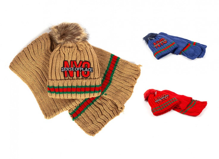 ست شال و کلاه NYC