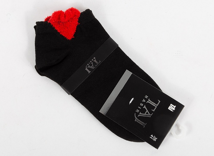 جوراب مچی زنانه طرح قلب TAJ