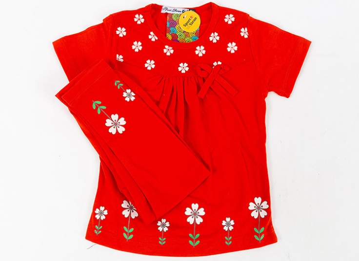 تیشرت شلوار دخترانه طرح گل