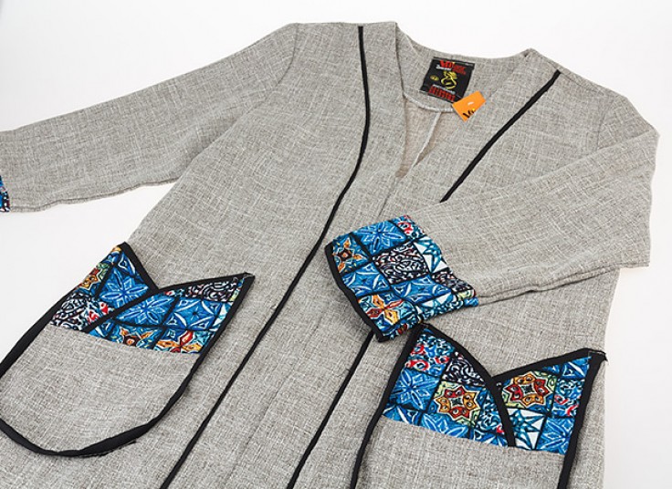 مانتو زنانه طرح جیب سنتی