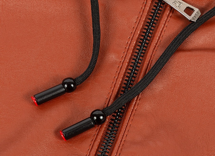 کاپشن چرم کلاه دار Wind Wolf