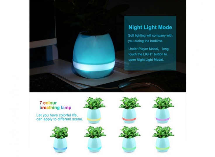 اسپیکر بلوتوثی و گلدان موزیکال Tokqi