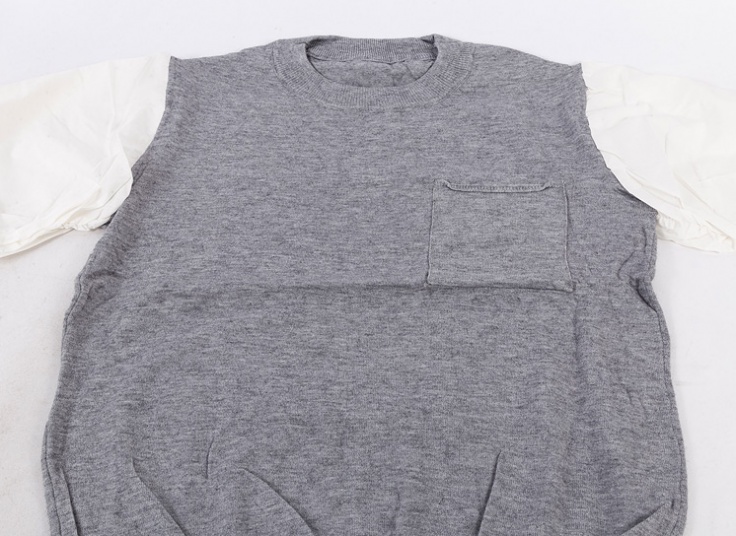 بلوز بافت آستین فانتزی