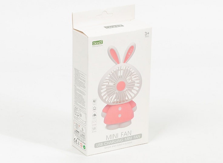 پنکه چراغدار شارژی طرح خرگوش DianDi