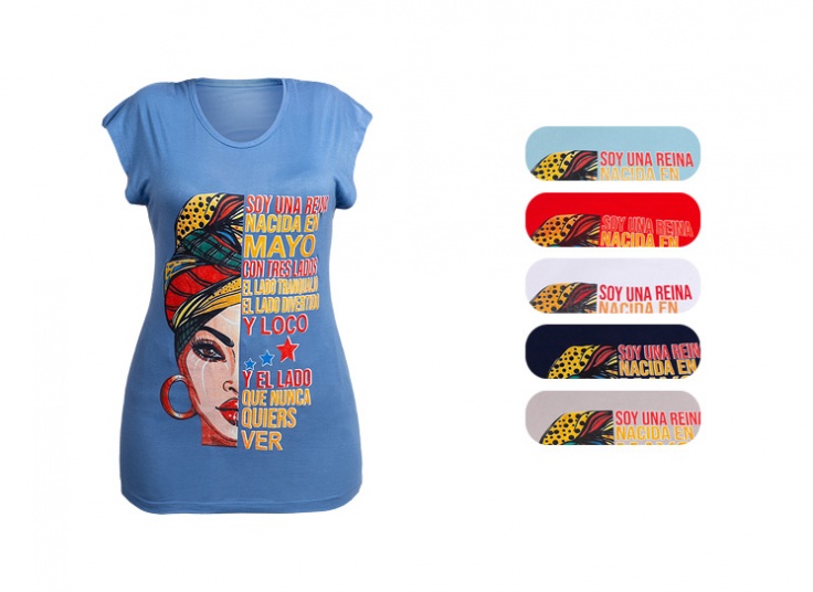 تاپ زنانه طرح چهره