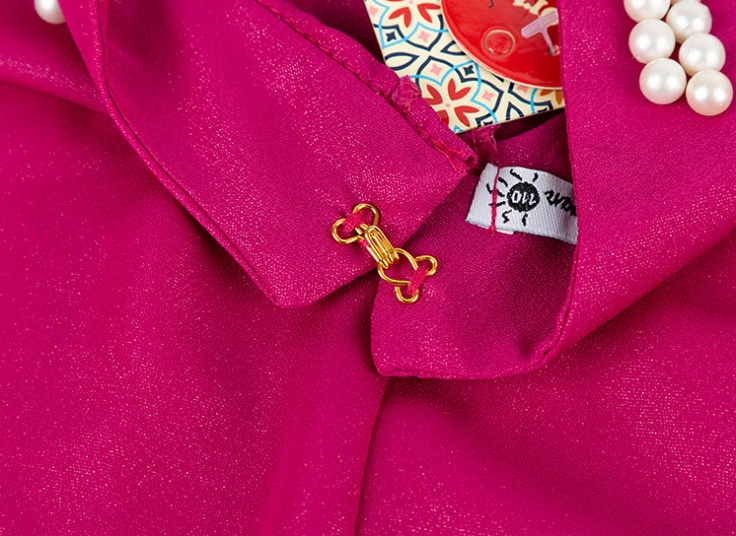 تاپ حریر کرپ یقه مرواریدی