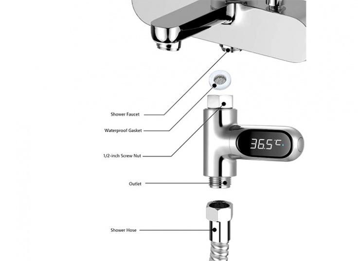 نمایشگر LED درجه حرارت شیر آب Xiaomi Youpin