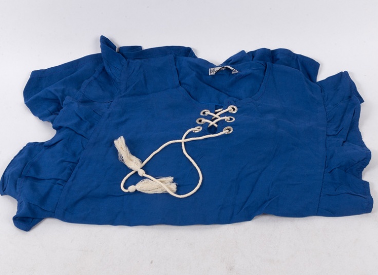 تاپ آستین چین دار کد 16488