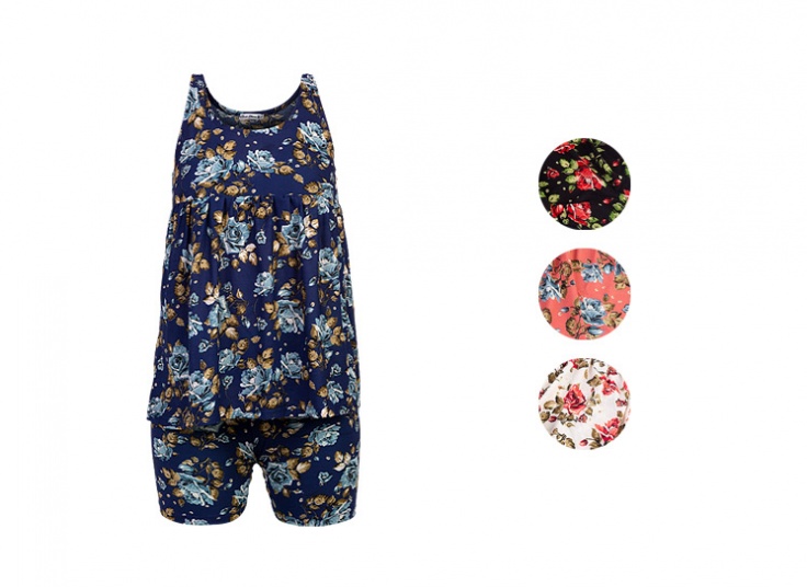 ست تاپ و شورتک زنانه Rose