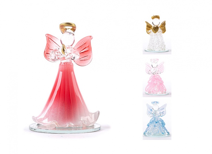 مجسمه شیشه ای فرشته بالدار