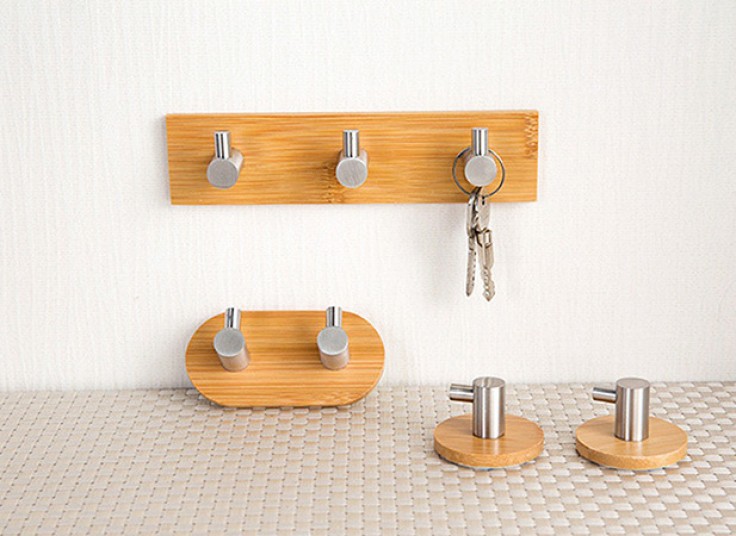 آویز دیواری بامبو و استیل