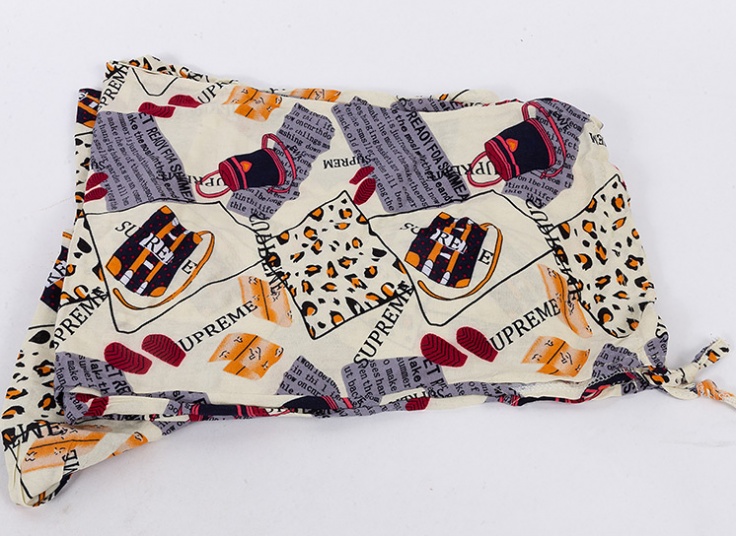 تاپ شلوارک نخی طرحدار