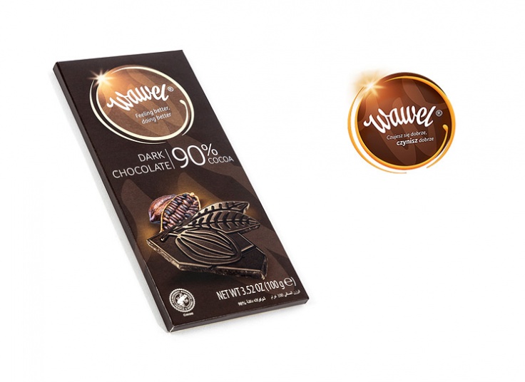 شکلات تلخ 90 درصد Wawel