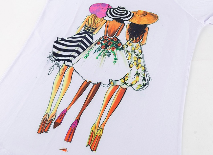 تیشرت طرح فانتزی زنانه