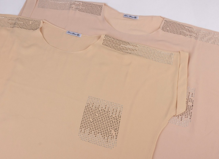 تیشرت حریر کرپ سایز بزرگ jewelled