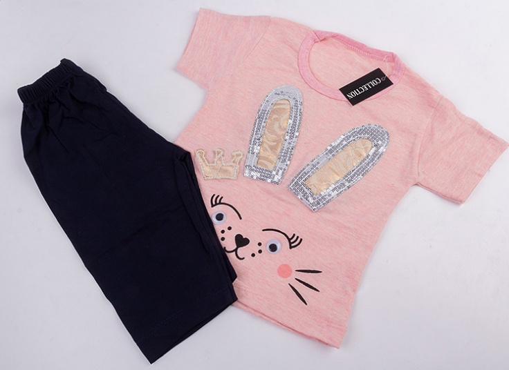 ست بلوز و شلوار برمودا بچگانه