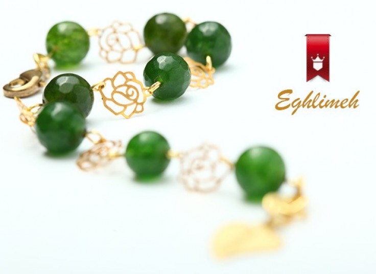 گردنبند , گوشواره و دستبند روکش طلا Eghlimeh